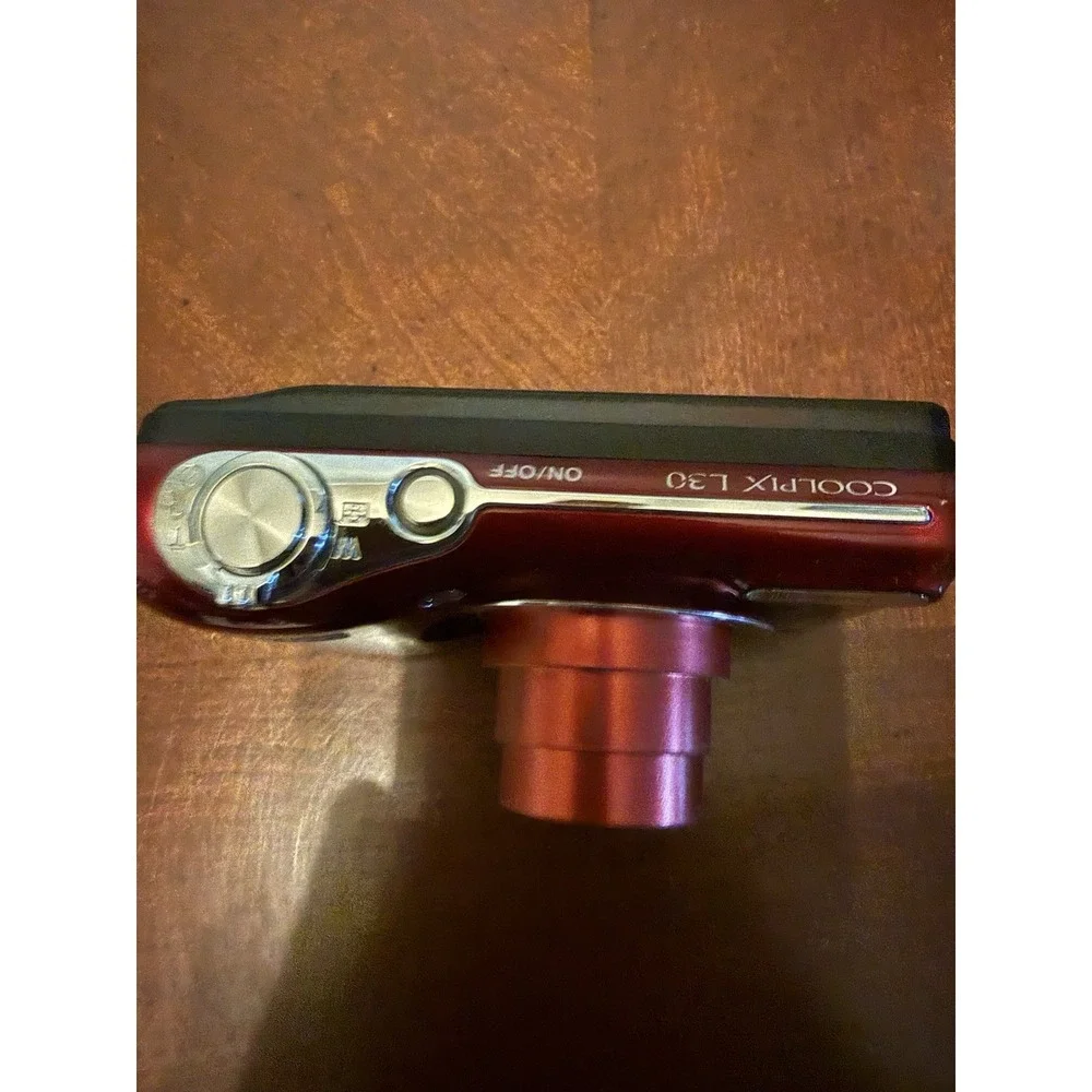 Nikon COOLPIX L30 Red Compact Digital Camera 20.1MP 5x Optical Zoom Tested